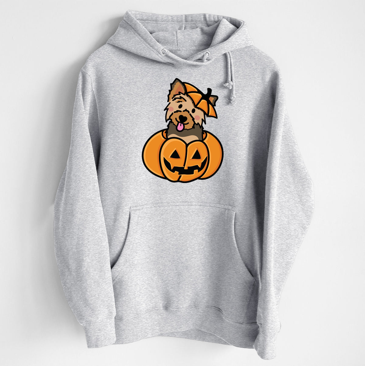 Pumpkin Pup - Yorkie - Heavyweight Fleece Hoodie
