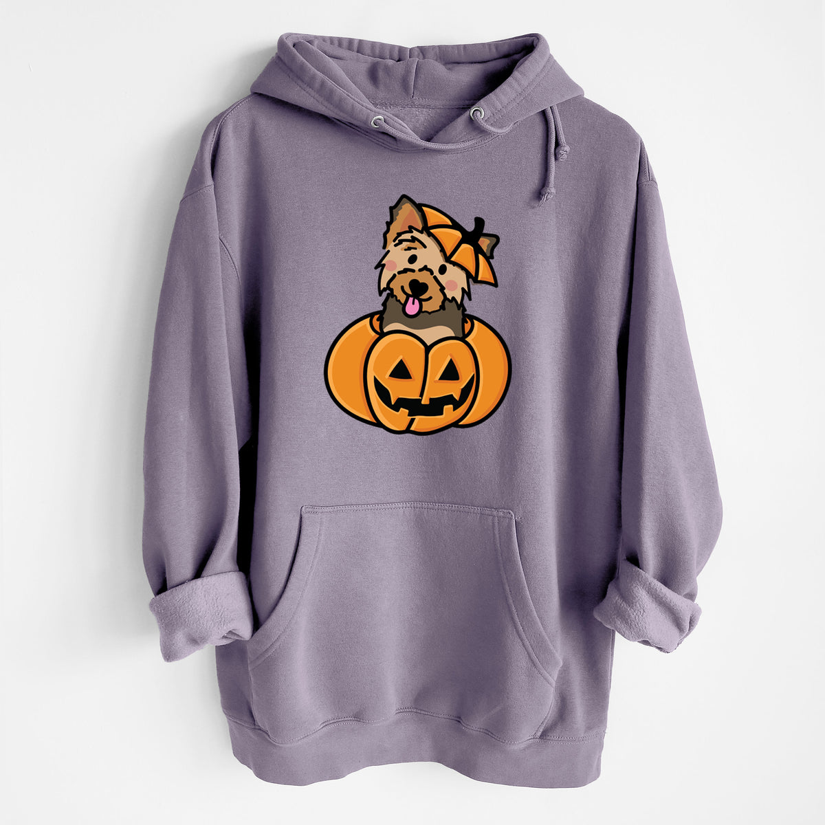 Pumpkin Pup - Yorkie - Heavyweight Fleece Hoodie
