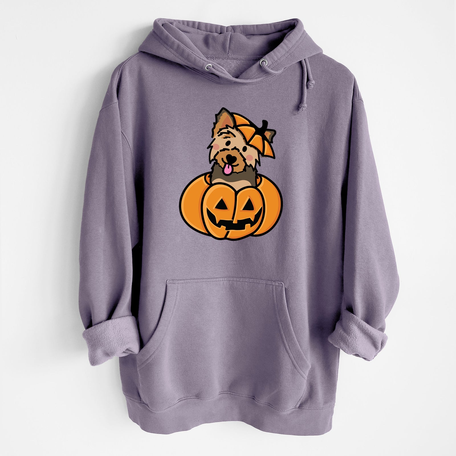 Pumpkin Pup - Yorkie - Heavyweight Fleece Hoodie