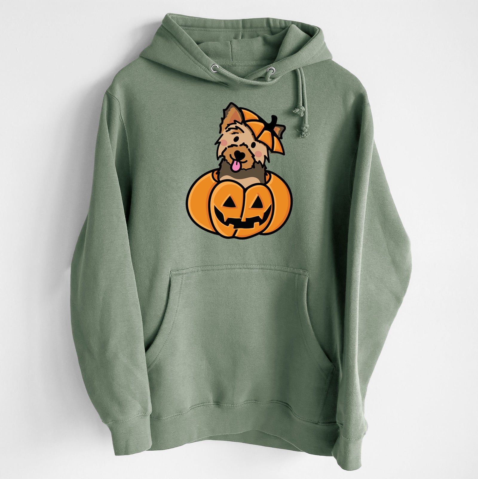 Pumpkin Pup - Yorkie - Heavyweight Fleece Hoodie