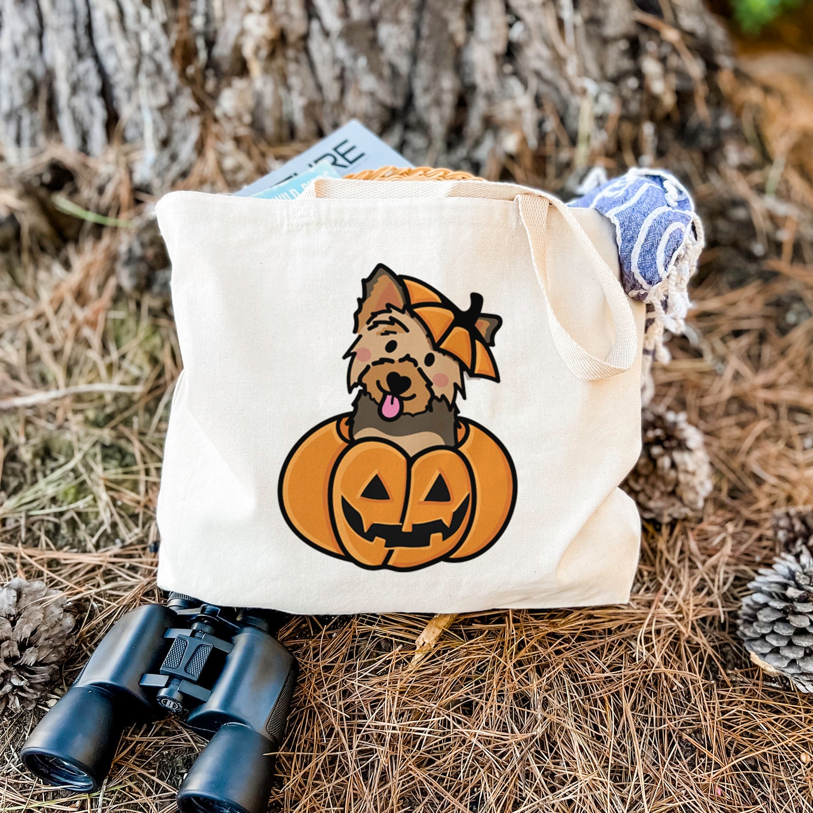 Pumpkin Pup - Yorkie - Tote Bag