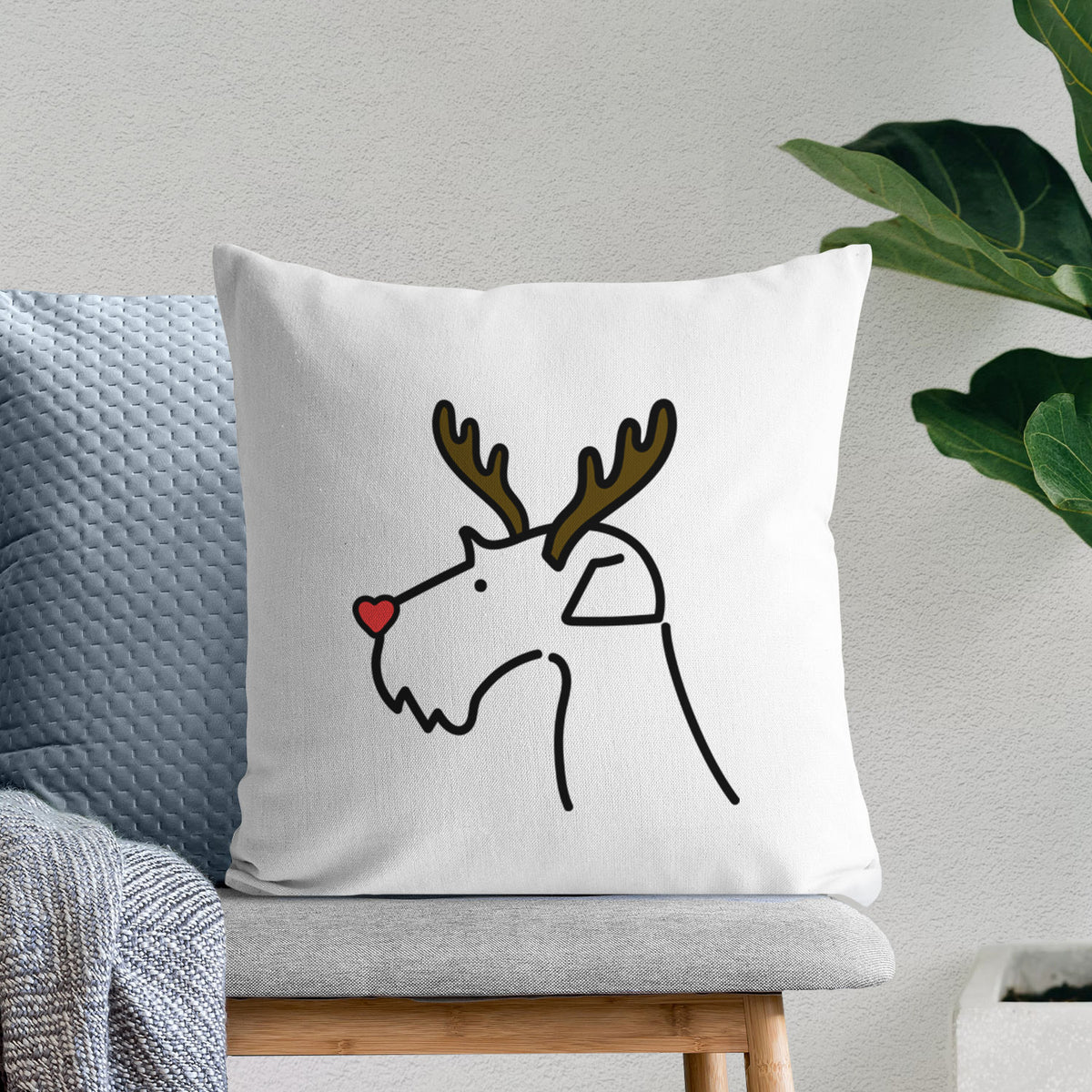 Love Always Airedale Terrier - Throw Pillow Cover