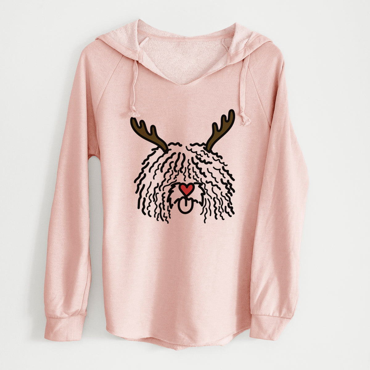 Red Nose Spanish Water Dog - Alba - Cali Wave Hooded Sweatshirt