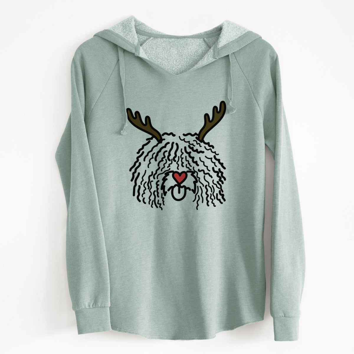 Red Nose Spanish Water Dog - Alba - Cali Wave Hooded Sweatshirt