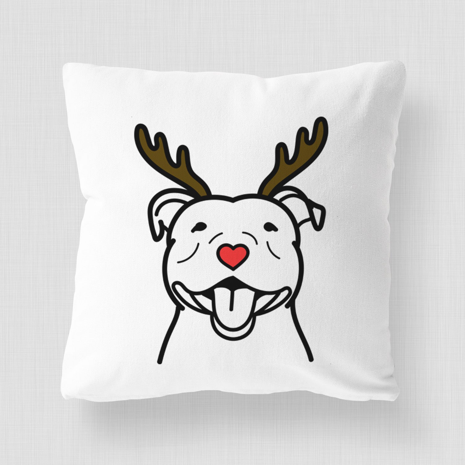 Love Always Happy American Staffordshire Terrier - Throw Pillow Cover