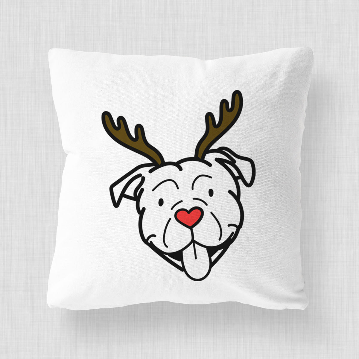 Love Always American Bulldog - Throw Pillow Cover
