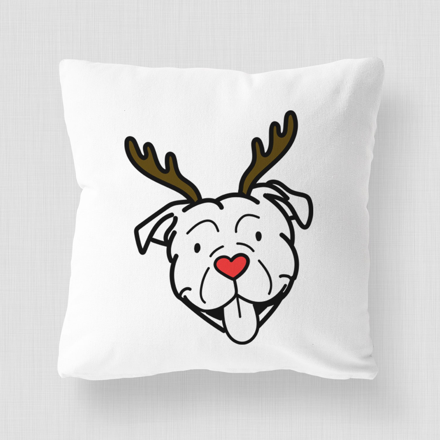 Love Always American Bulldog - Throw Pillow Cover