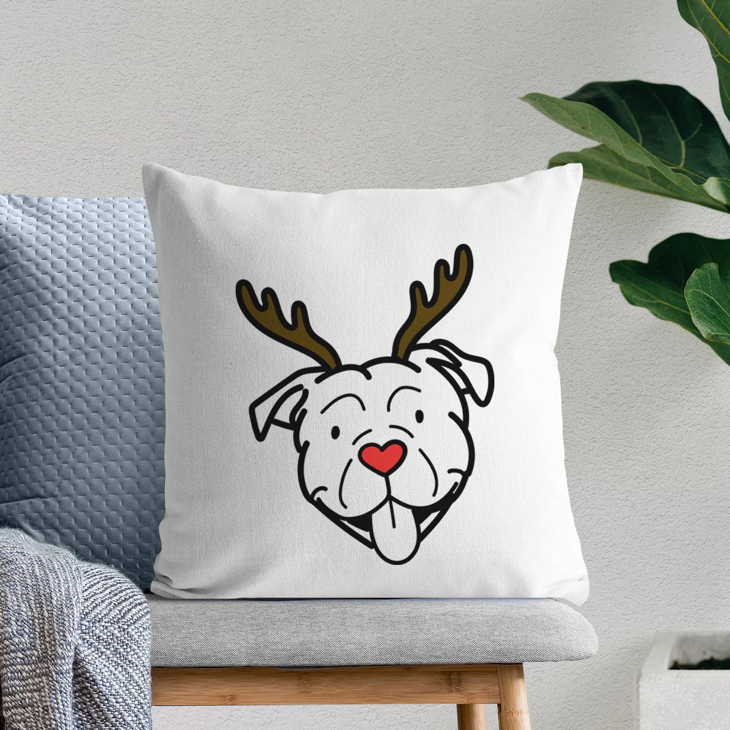 Love Always American Bulldog - Throw Pillow Cover