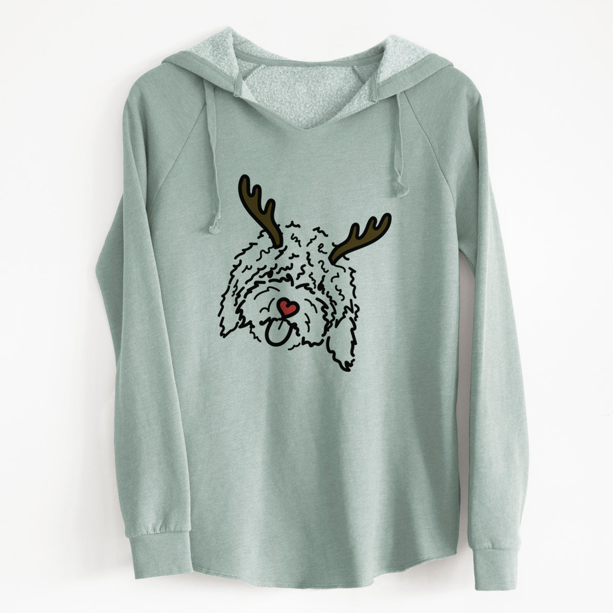 Red Nose Spanish Water Dog - Antonio - Cali Wave Hooded Sweatshirt