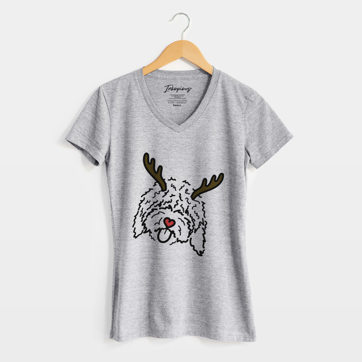 Red Nose Spanish Water Dog - Antonio - Women's Perfect V-neck Shirt