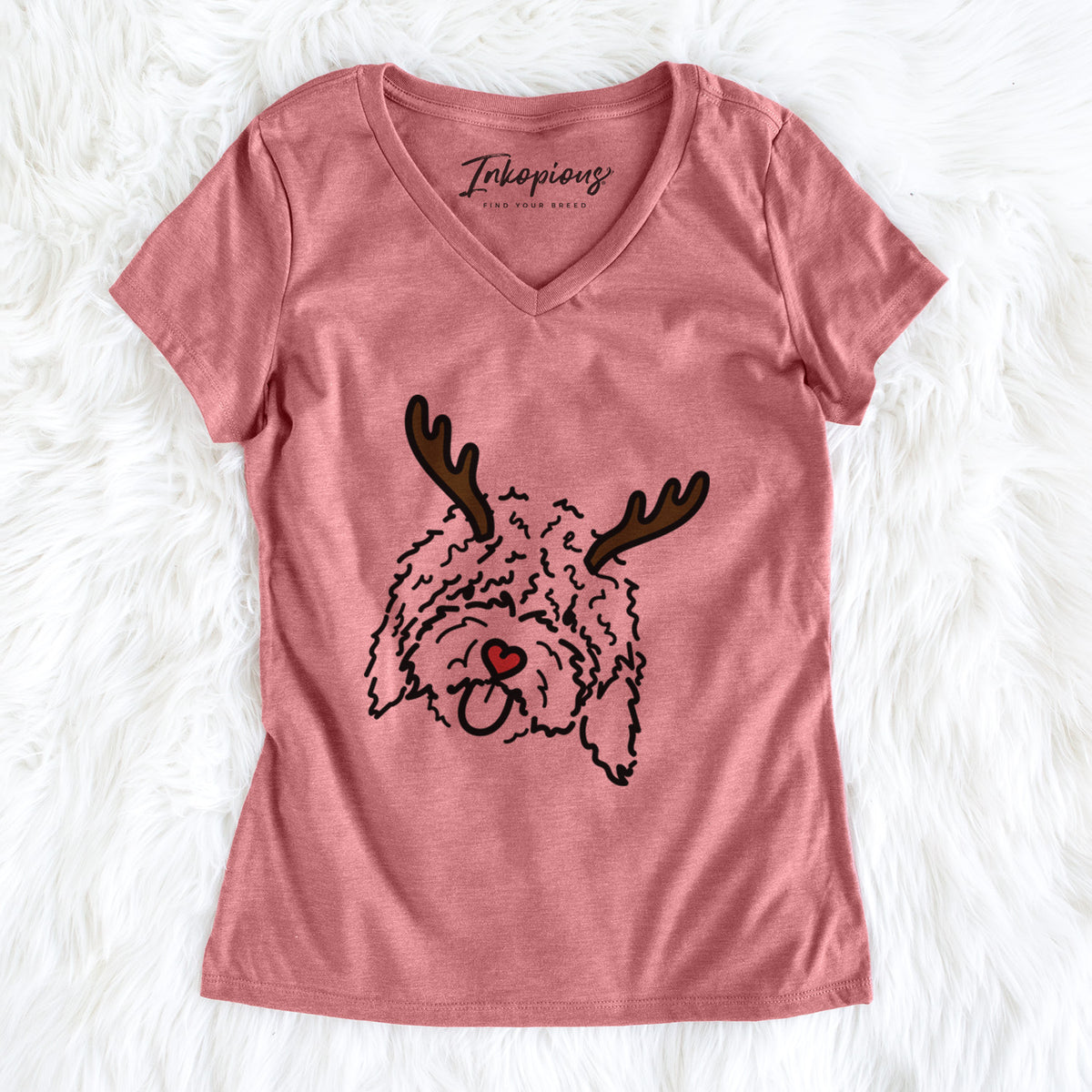 Red Nose Spanish Water Dog - Antonio - Women's Perfect V-neck Shirt