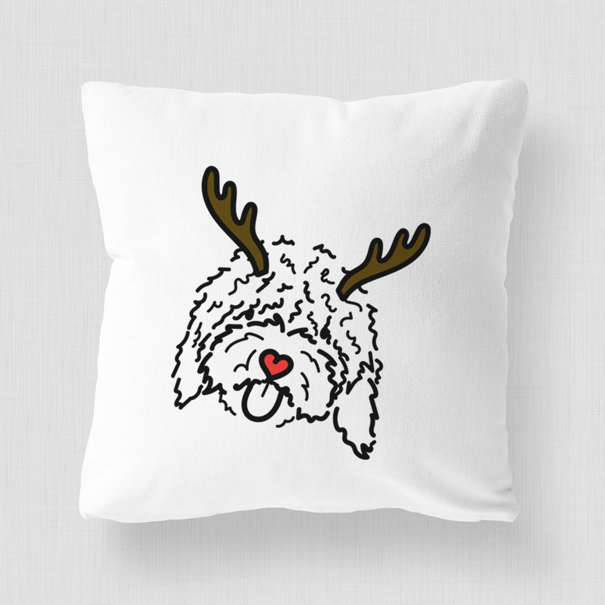 Love Always Spanish Water Dog - Antonio -  Throw Pillow Cover