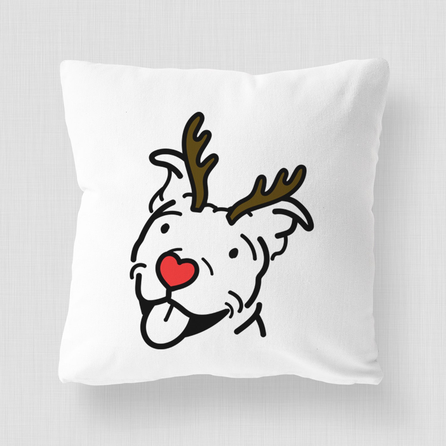 Love Always Pitbull - Arlo -  Throw Pillow Cover
