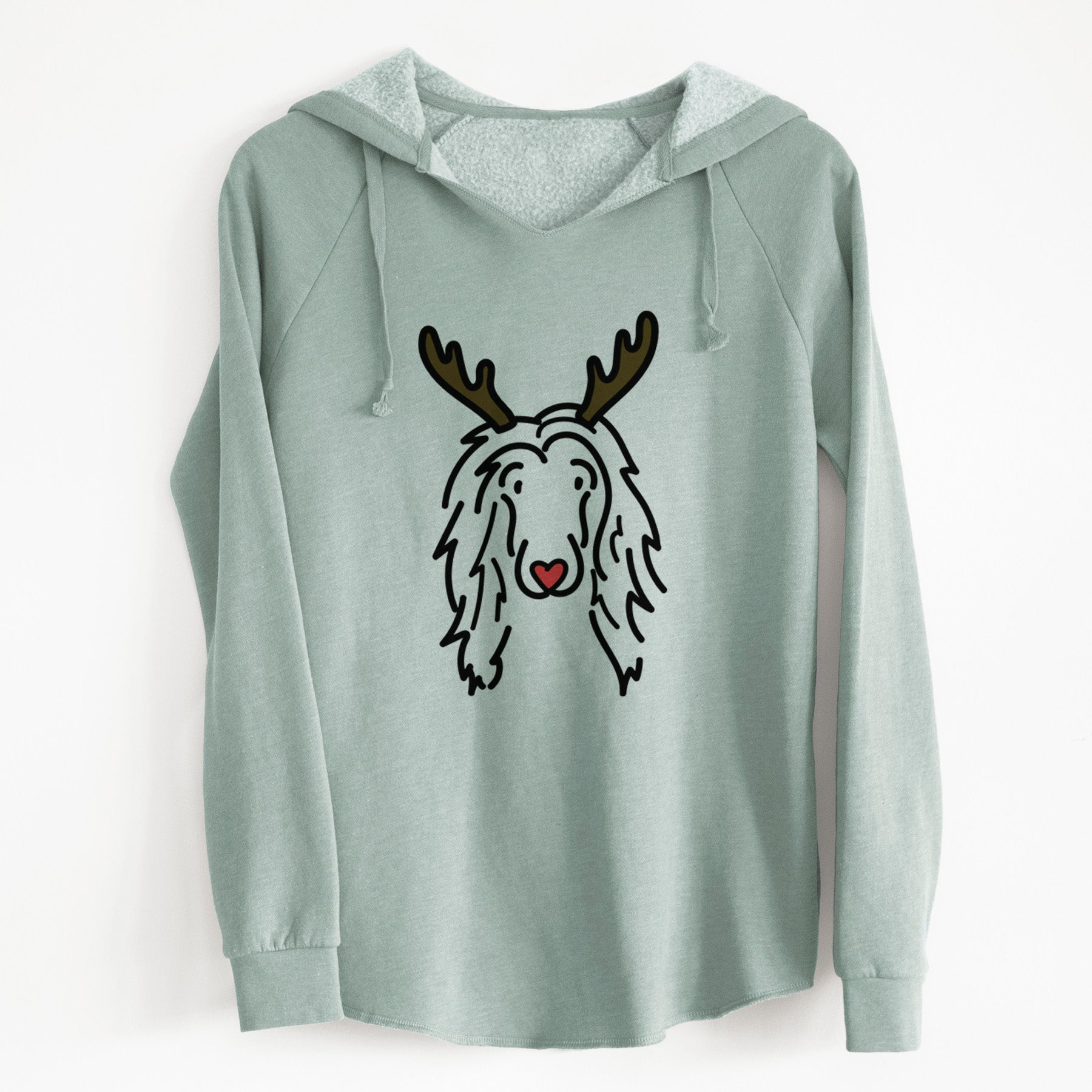 Red Nose Afghan Hound - Asher - Cali Wave Hooded Sweatshirt