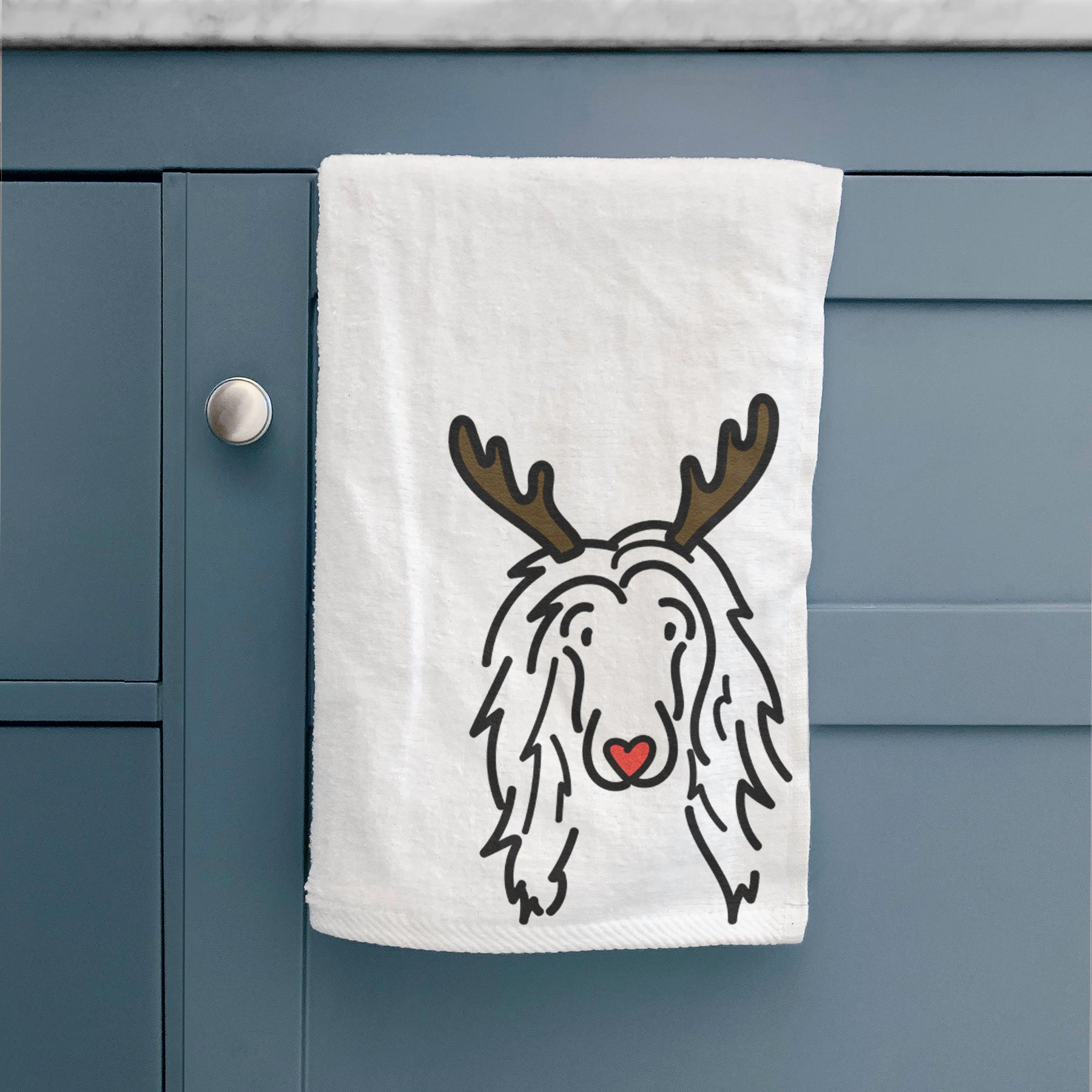 Red Nose Afghan Hound - Asher - Hand Towel