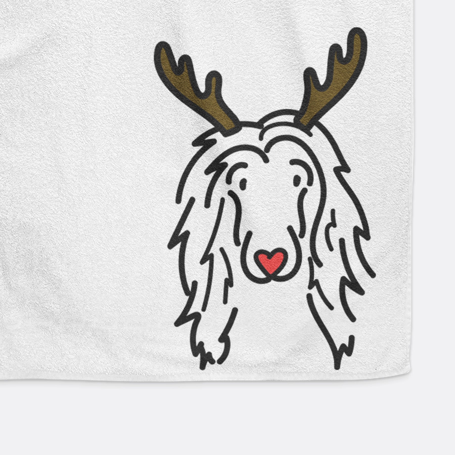 Red Nose Afghan Hound - Asher - Hand Towel