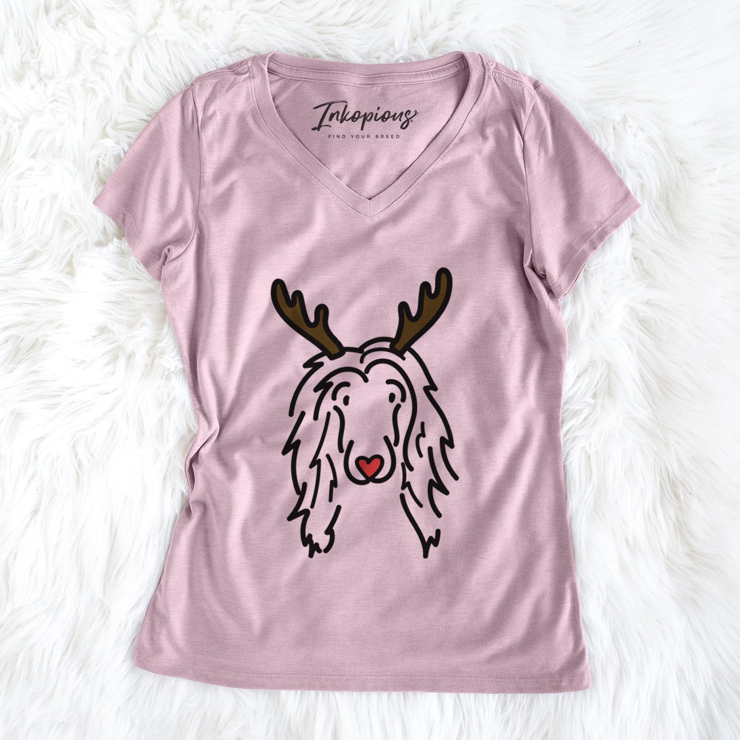 Red Nose Afghan Hound - Asher - Women's Perfect V-neck Shirt