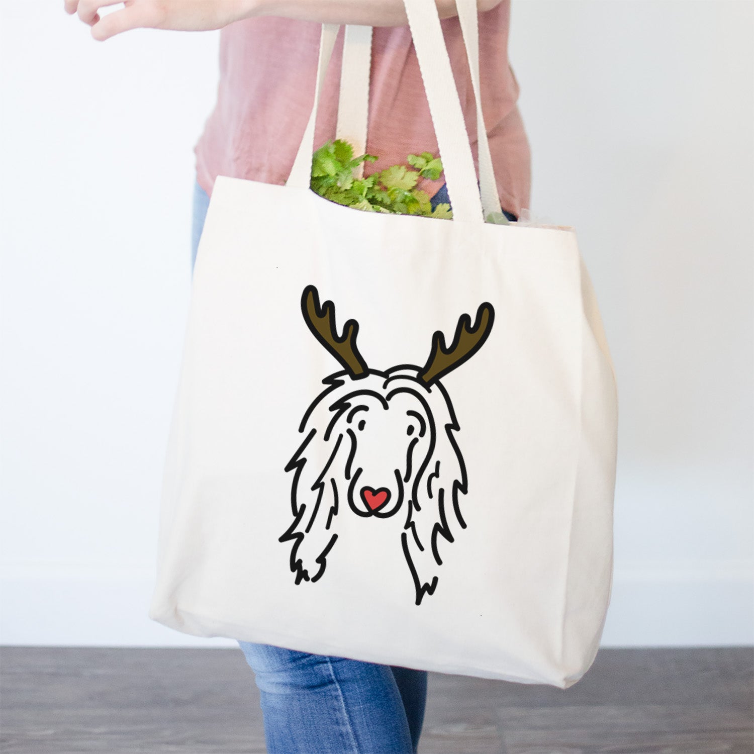 Red Nose Afghan Hound - Asher - Tote Bag