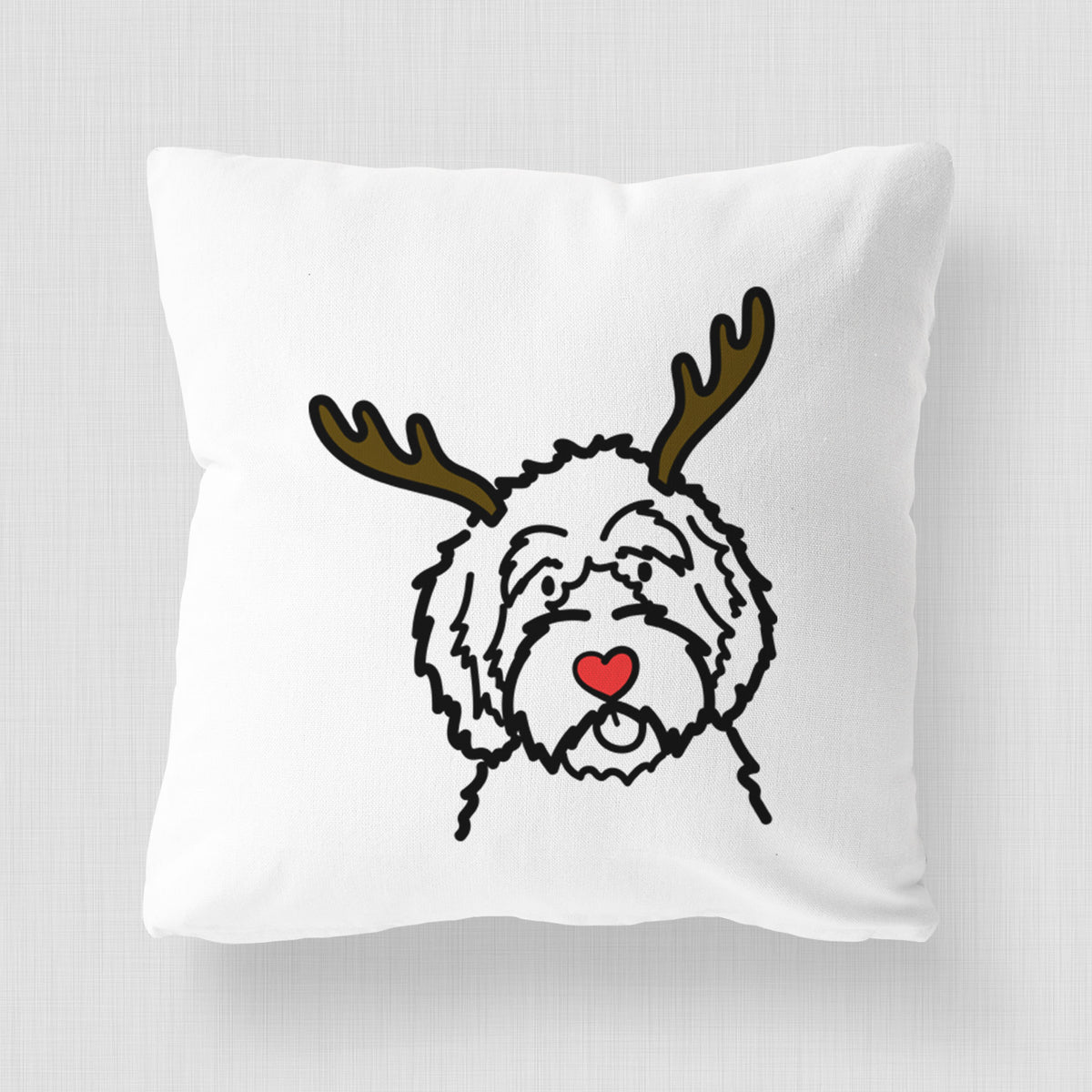 Love Always Aussiedoodle - Throw Pillow Cover