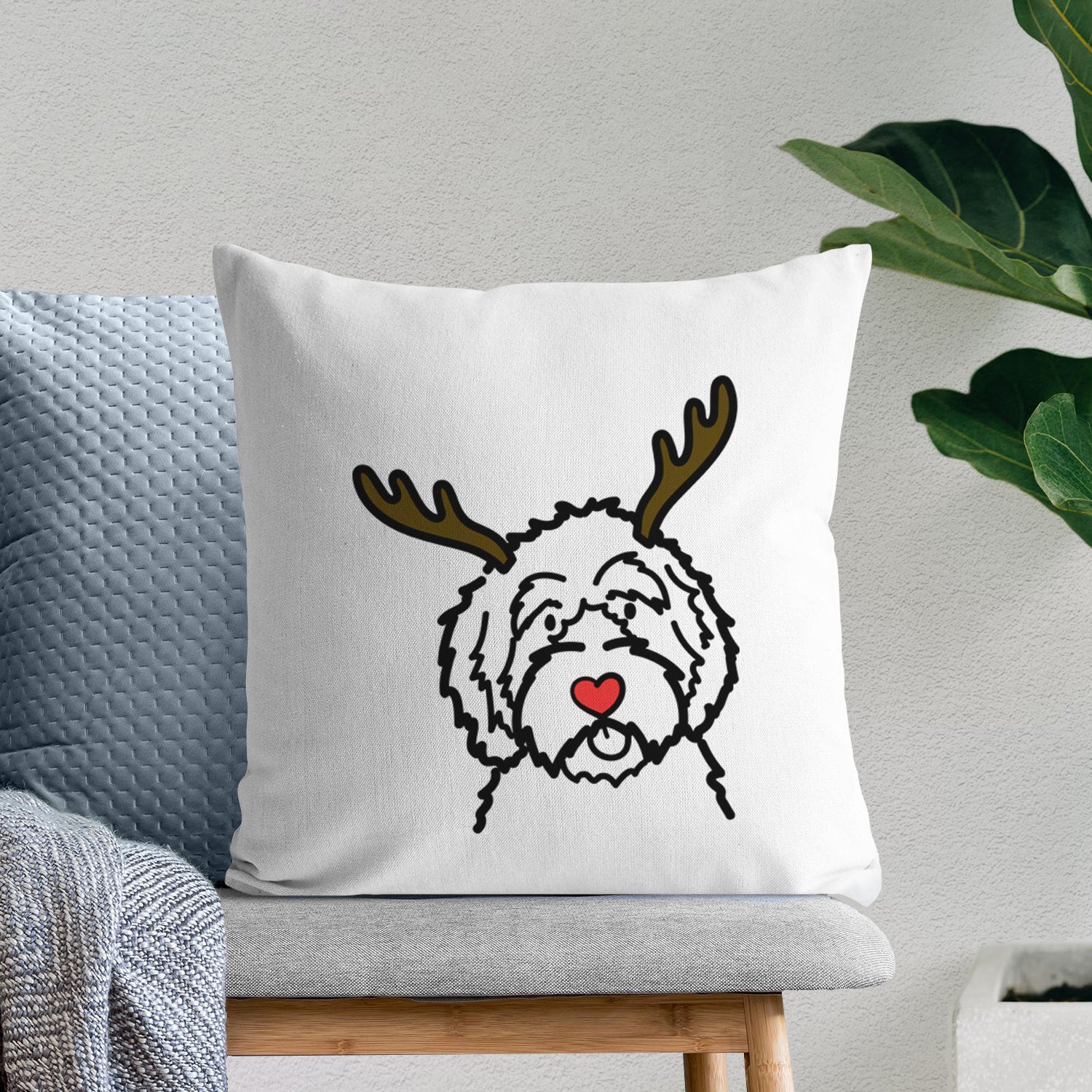 Love Always Aussiedoodle - Throw Pillow Cover