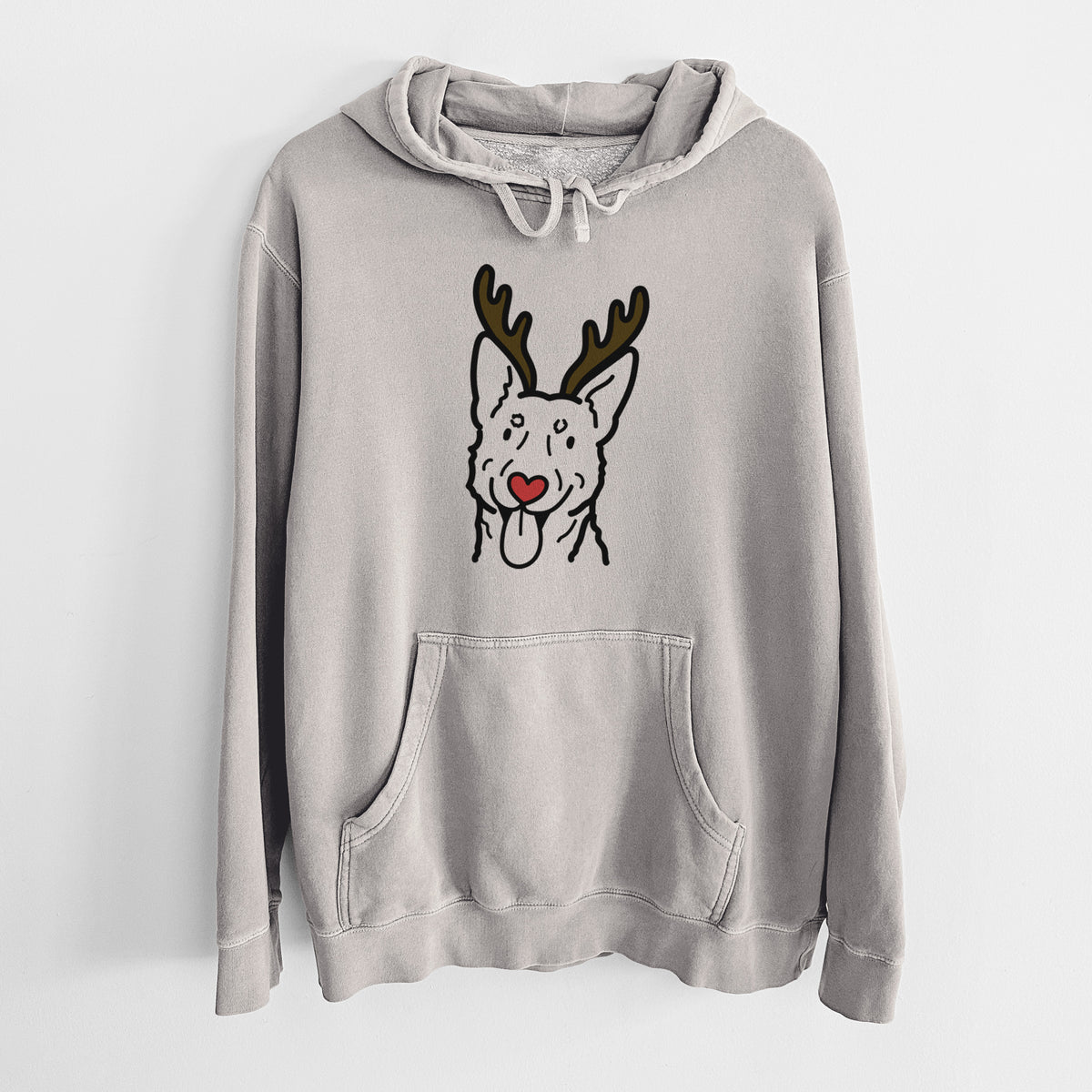 Red Nose Australian Cattle Dog - Unisex Pigment Dyed Hoodie