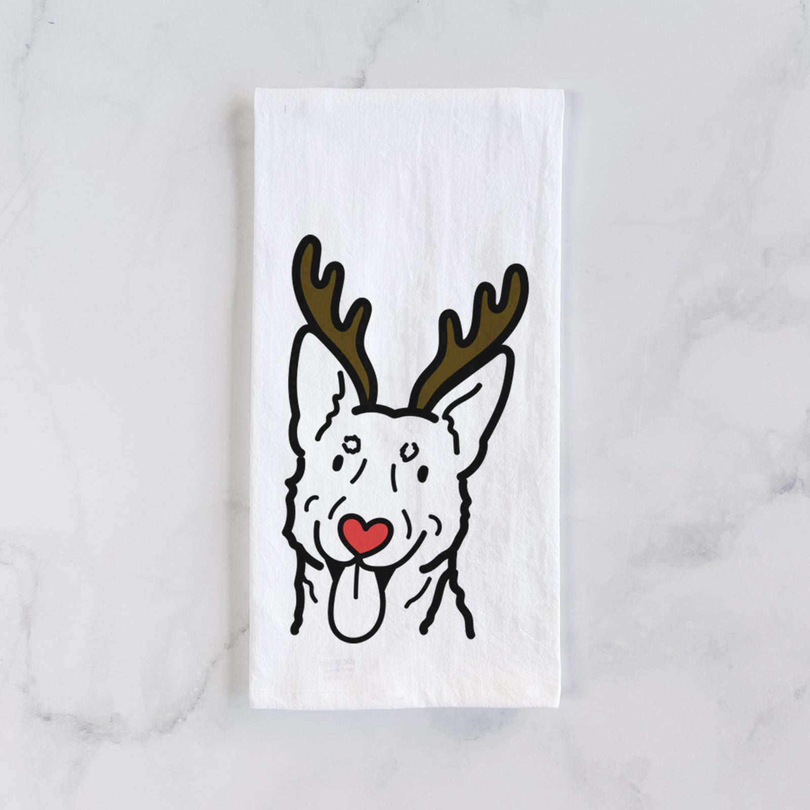 Red Nose Australian Cattle Dog - Tea Towel