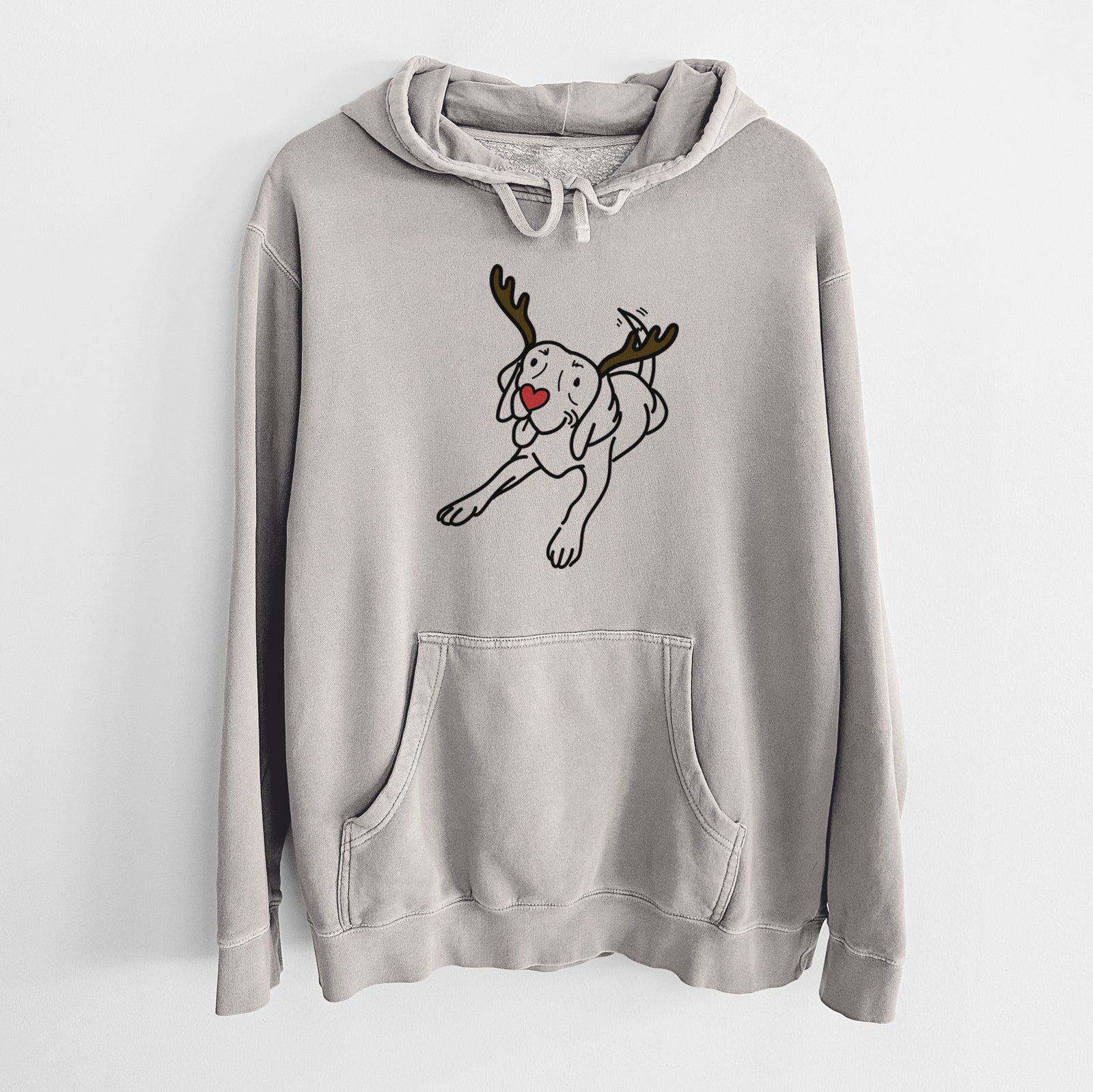 Red Nose Beagle - Bagel - Unisex Pigment Dyed Hoodie