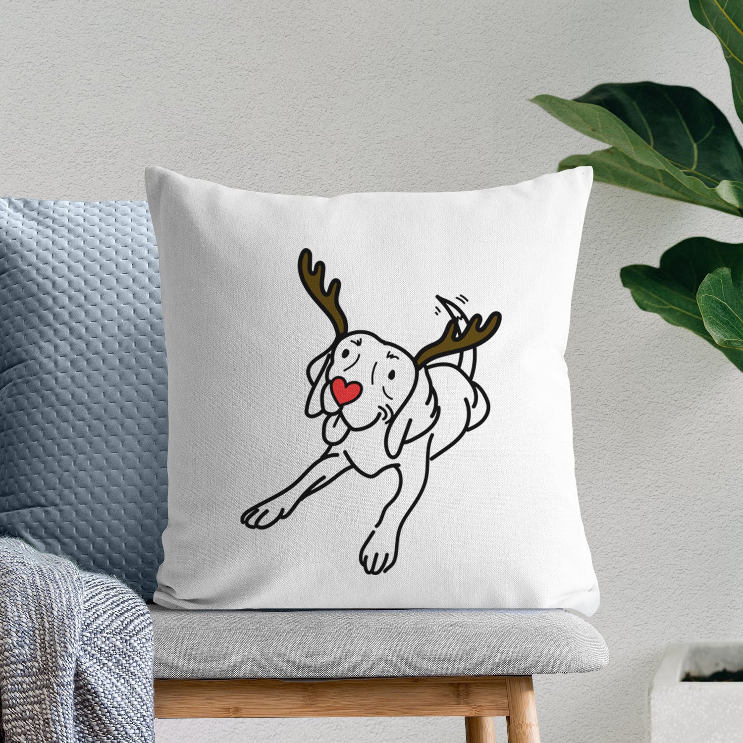 Love Always Beagle - Bagel -  Throw Pillow Cover