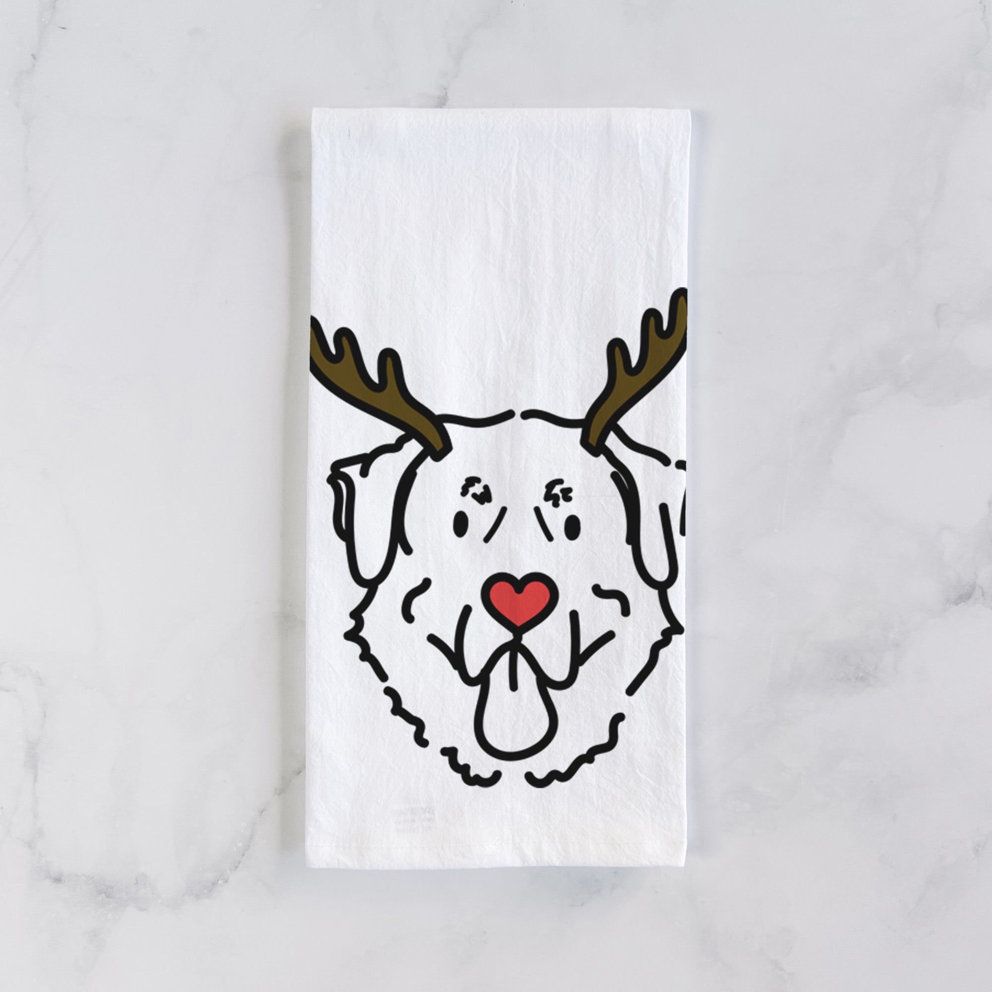 Red Nose Anatolian Shepherd - Batu - Tea Towel