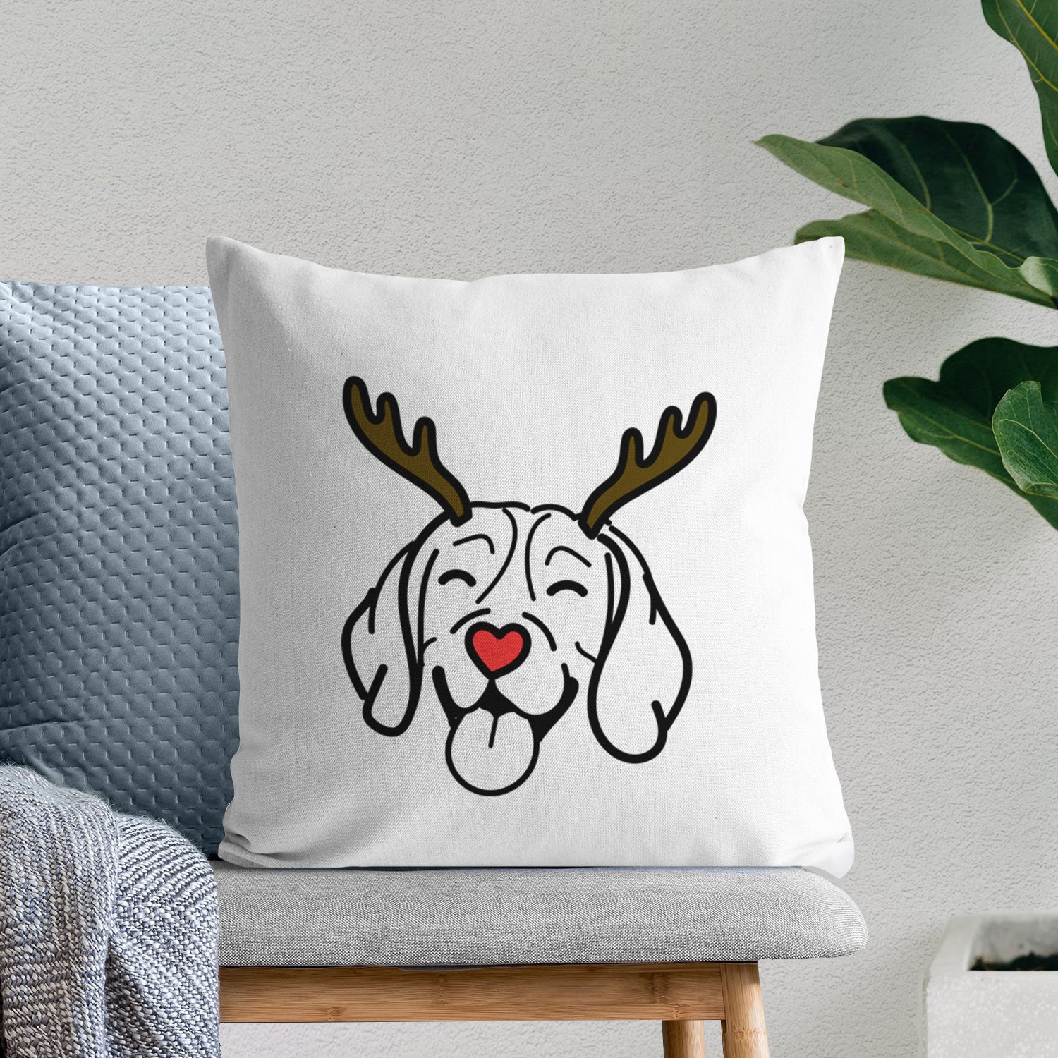 Love Always Beagle - Throw Pillow Cover