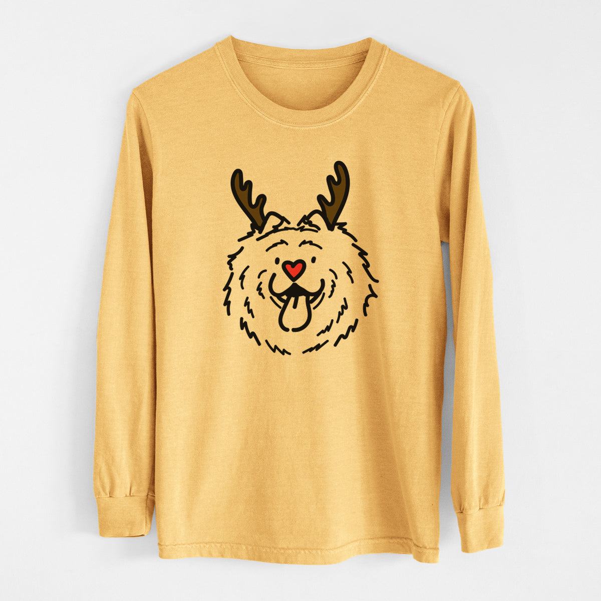 Red Nose Chow Chow - Bear - Heavyweight 100% Cotton Long Sleeve