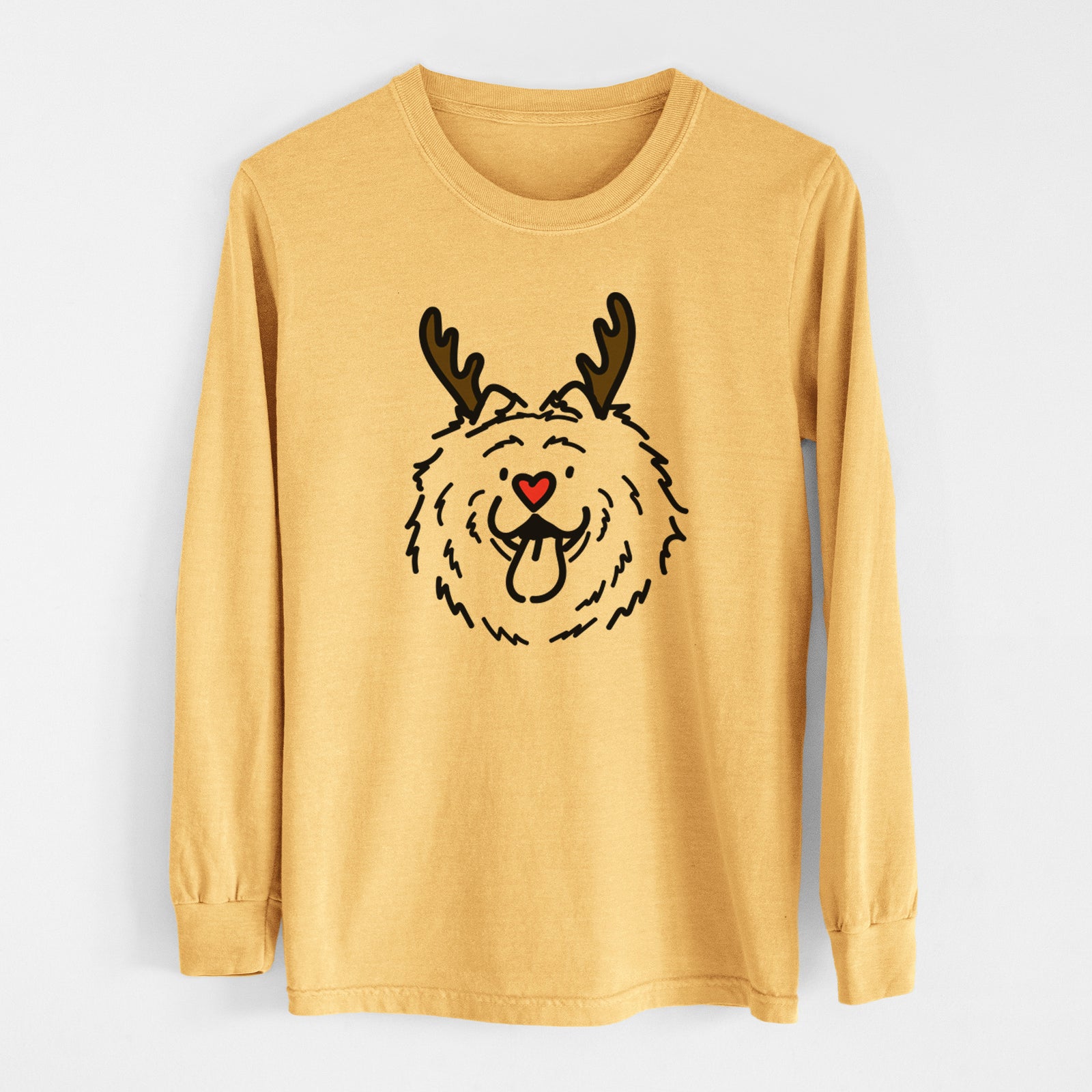 Red Nose Chow Chow - Bear - Heavyweight 100% Cotton Long Sleeve
