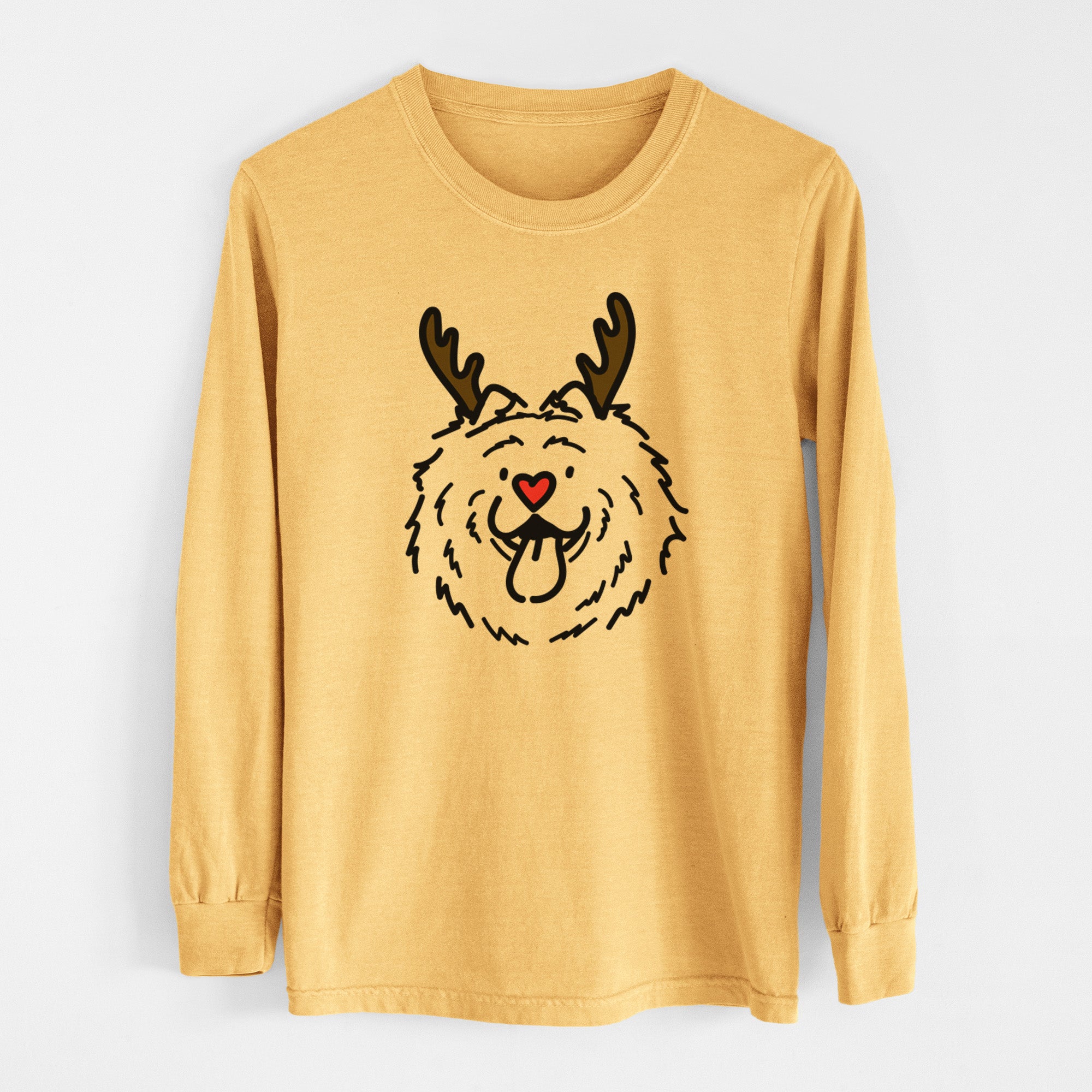 Red Nose Chow Chow - Bear - Heavyweight 100% Cotton Long Sleeve