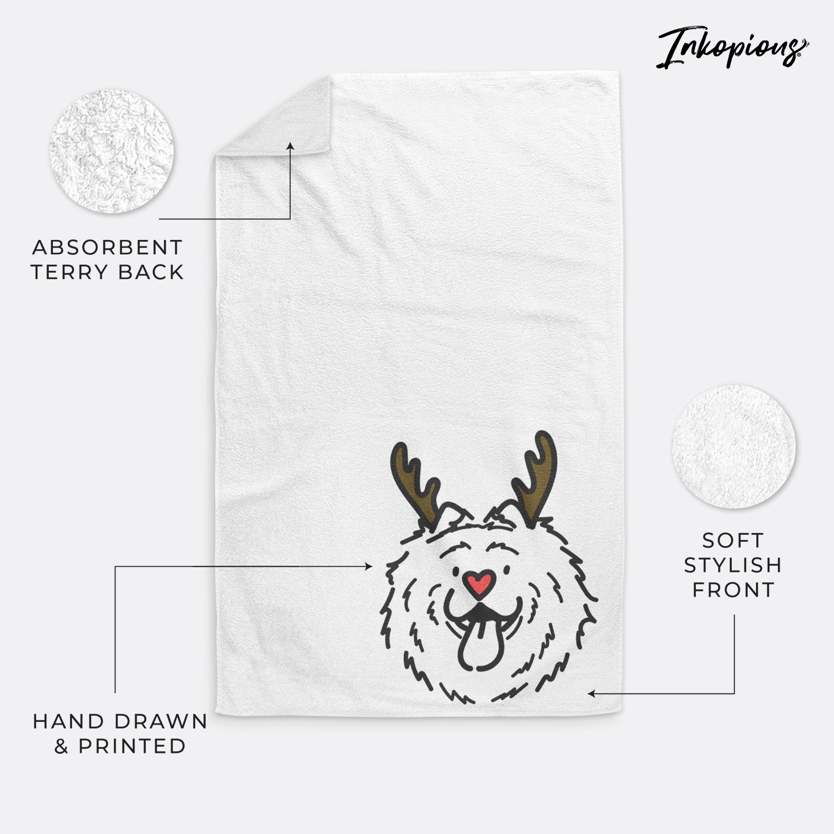 Red Nose Chow Chow - Bear - Hand Towel