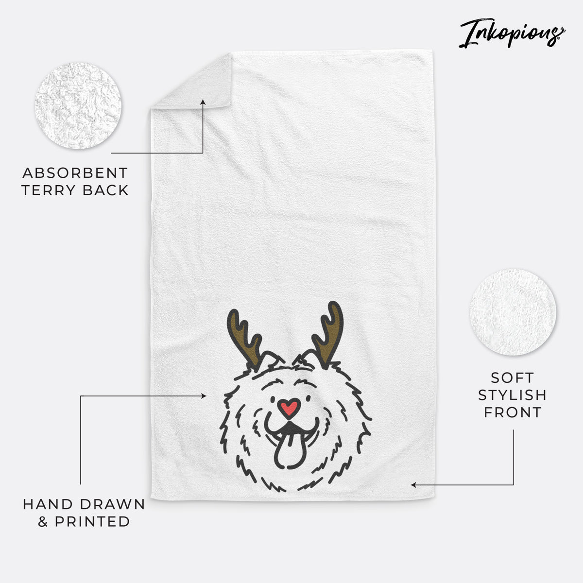 Red Nose Chow Chow - Bear - Hand Towel