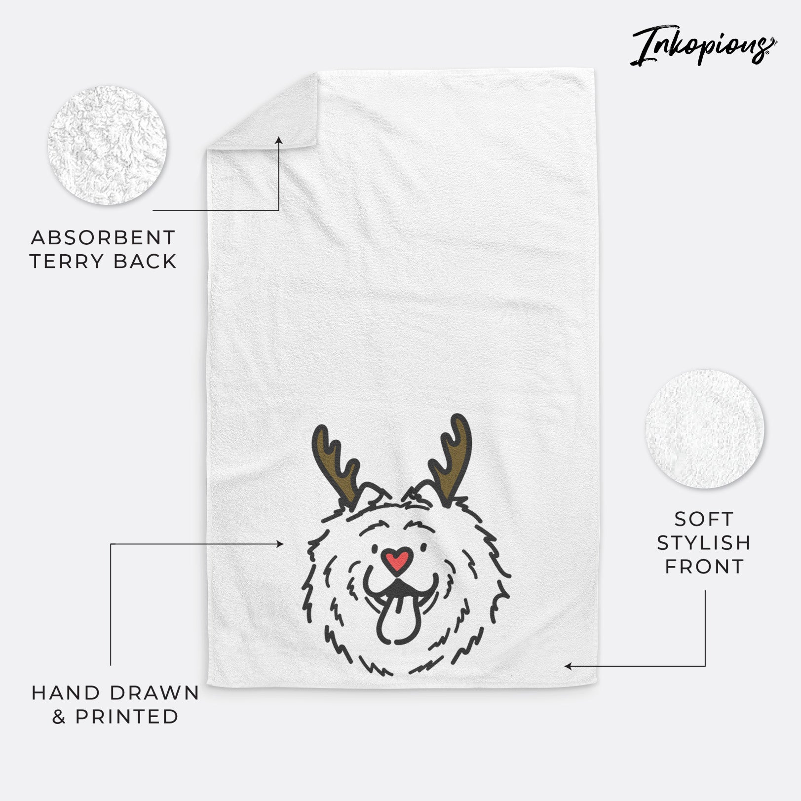 Red Nose Chow Chow - Bear - Hand Towel