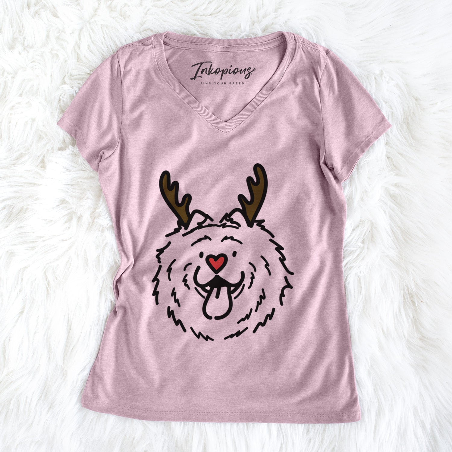 Red Nose Chow Chow - Bear - Women's Perfect V-neck Shirt