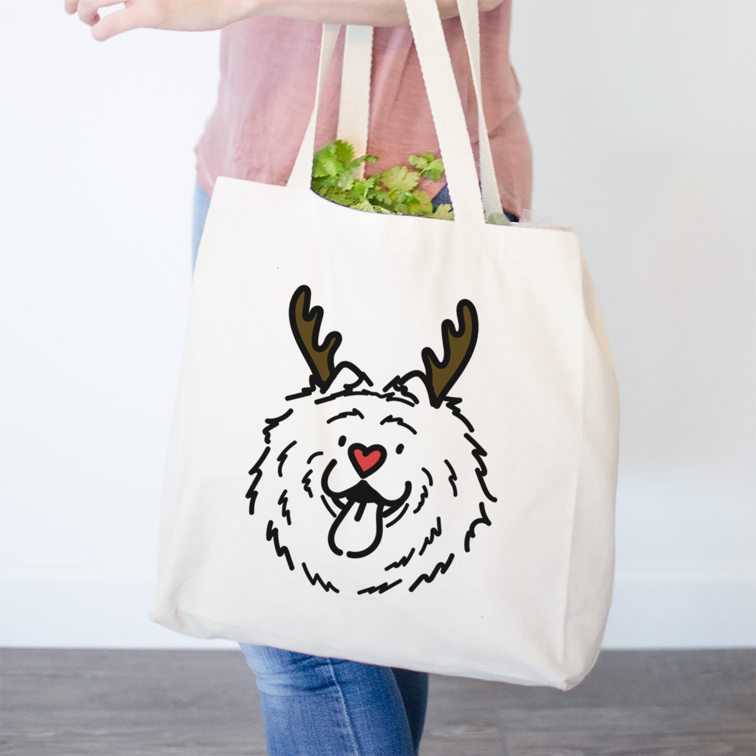 Red Nose Chow Chow - Bear - Tote Bag
