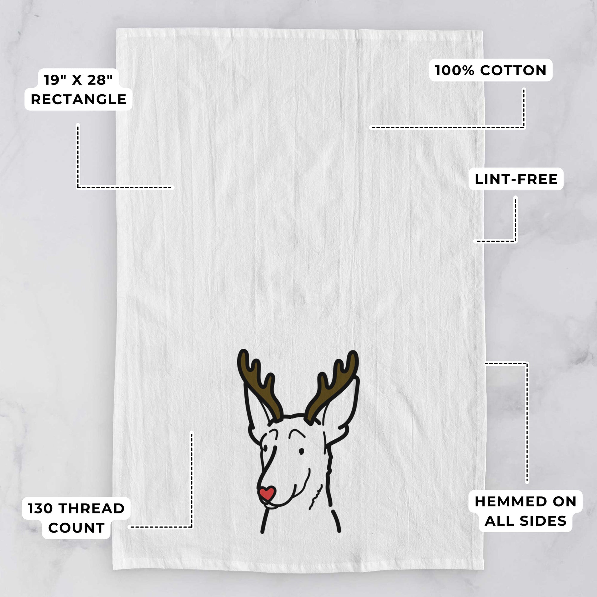 Red Nose Belgian Malinois - Tea Towel