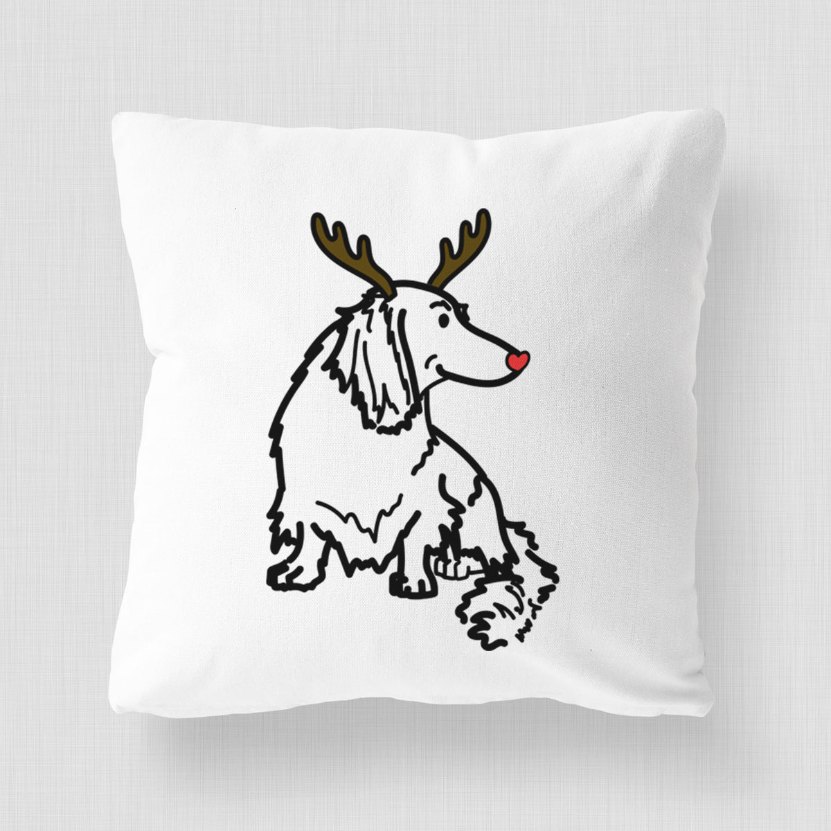 Love Always Dachshund - Bella -  Throw Pillow Cover