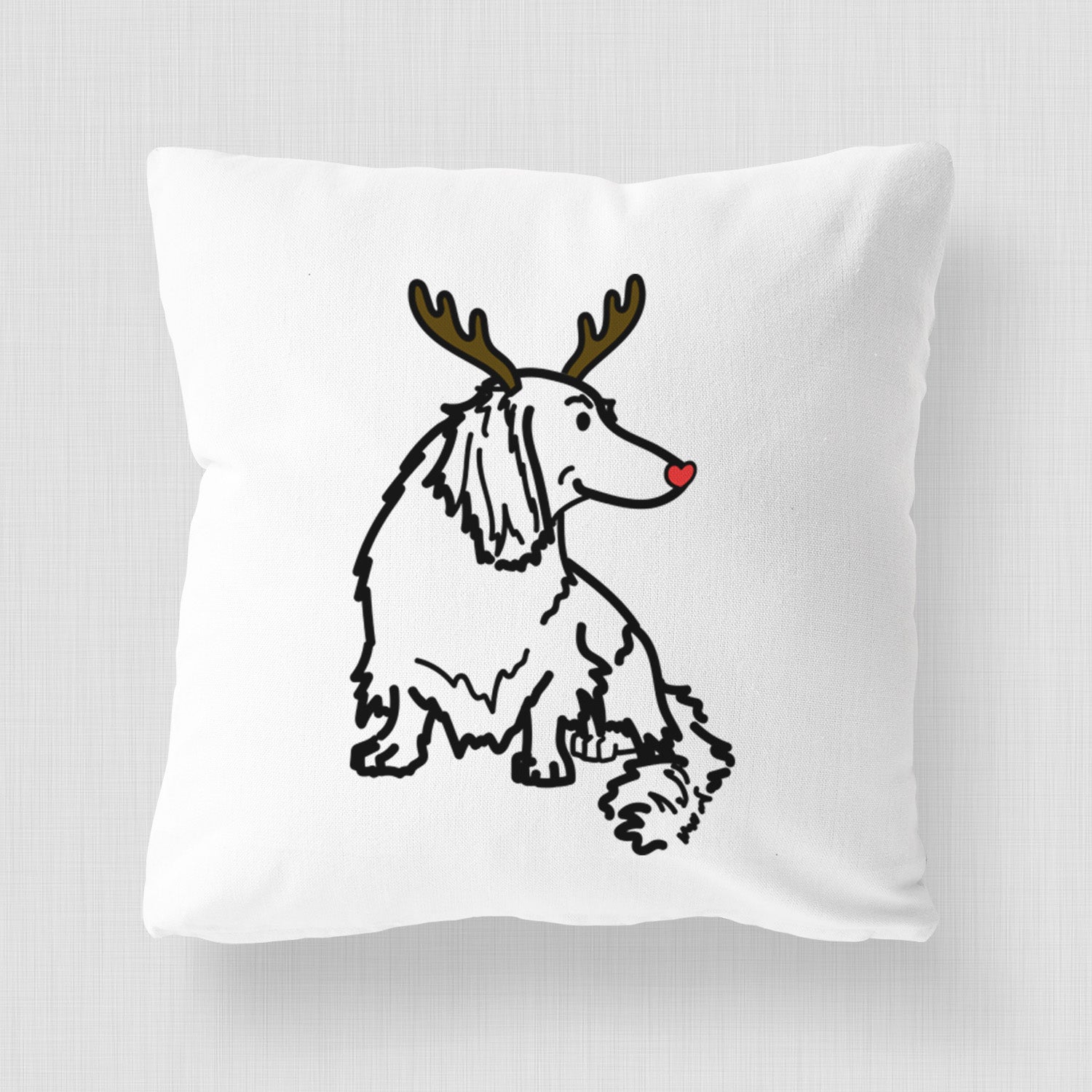 Love Always Dachshund - Bella -  Throw Pillow Cover