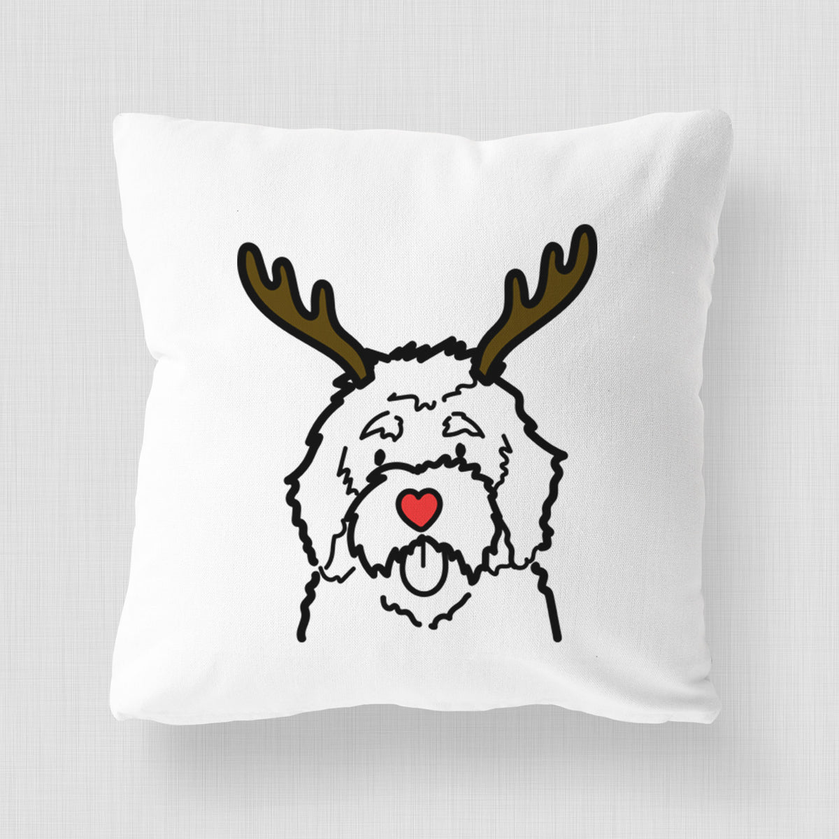 Love Always Bernedoodle - Throw Pillow Cover
