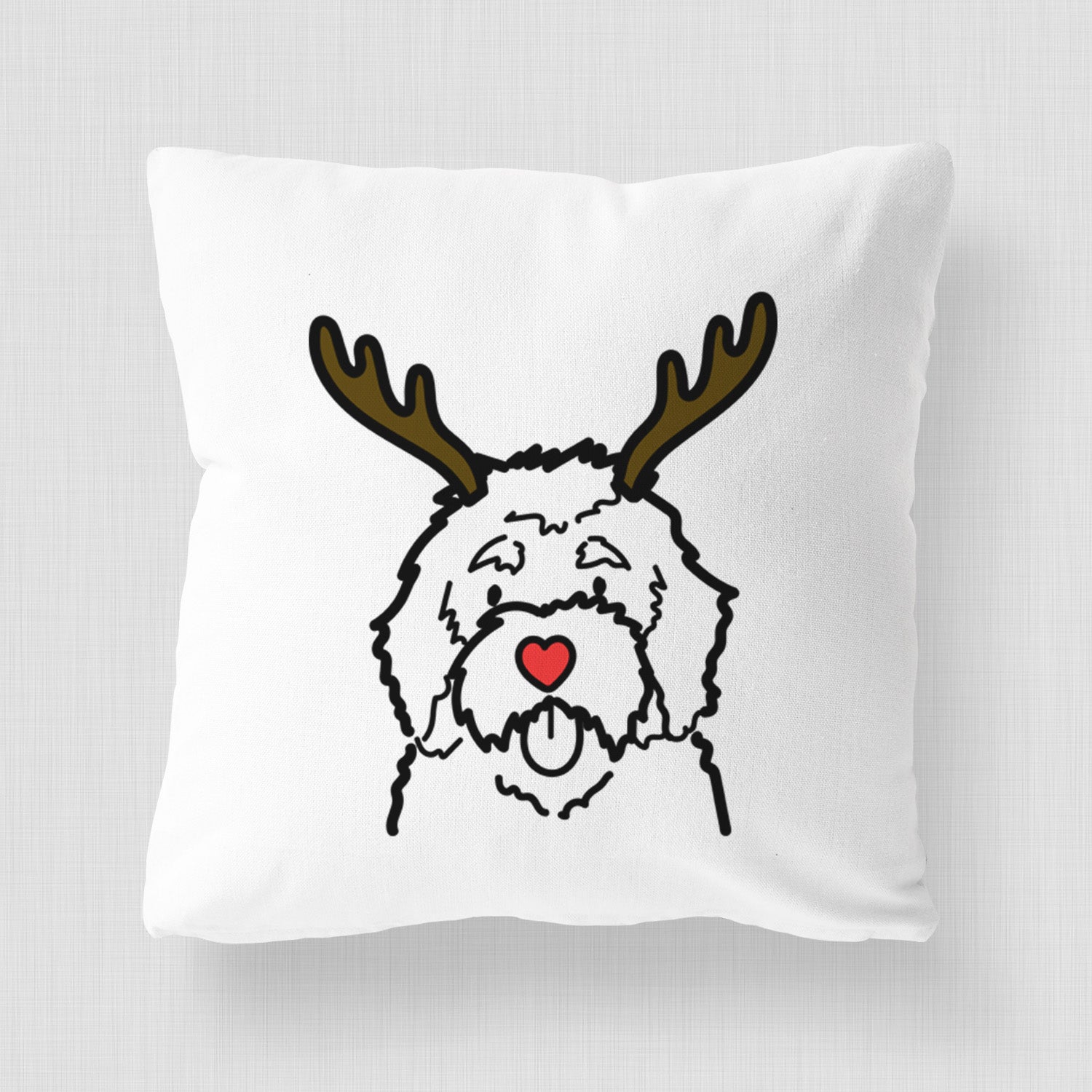 Love Always Bernedoodle - Throw Pillow Cover