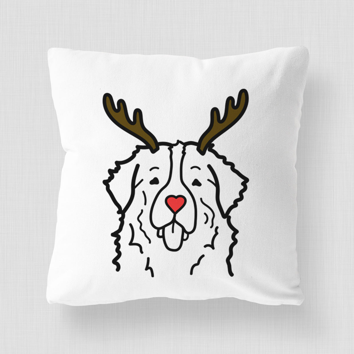 Love Always Bernese Mountain Dog - Throw Pillow Cover