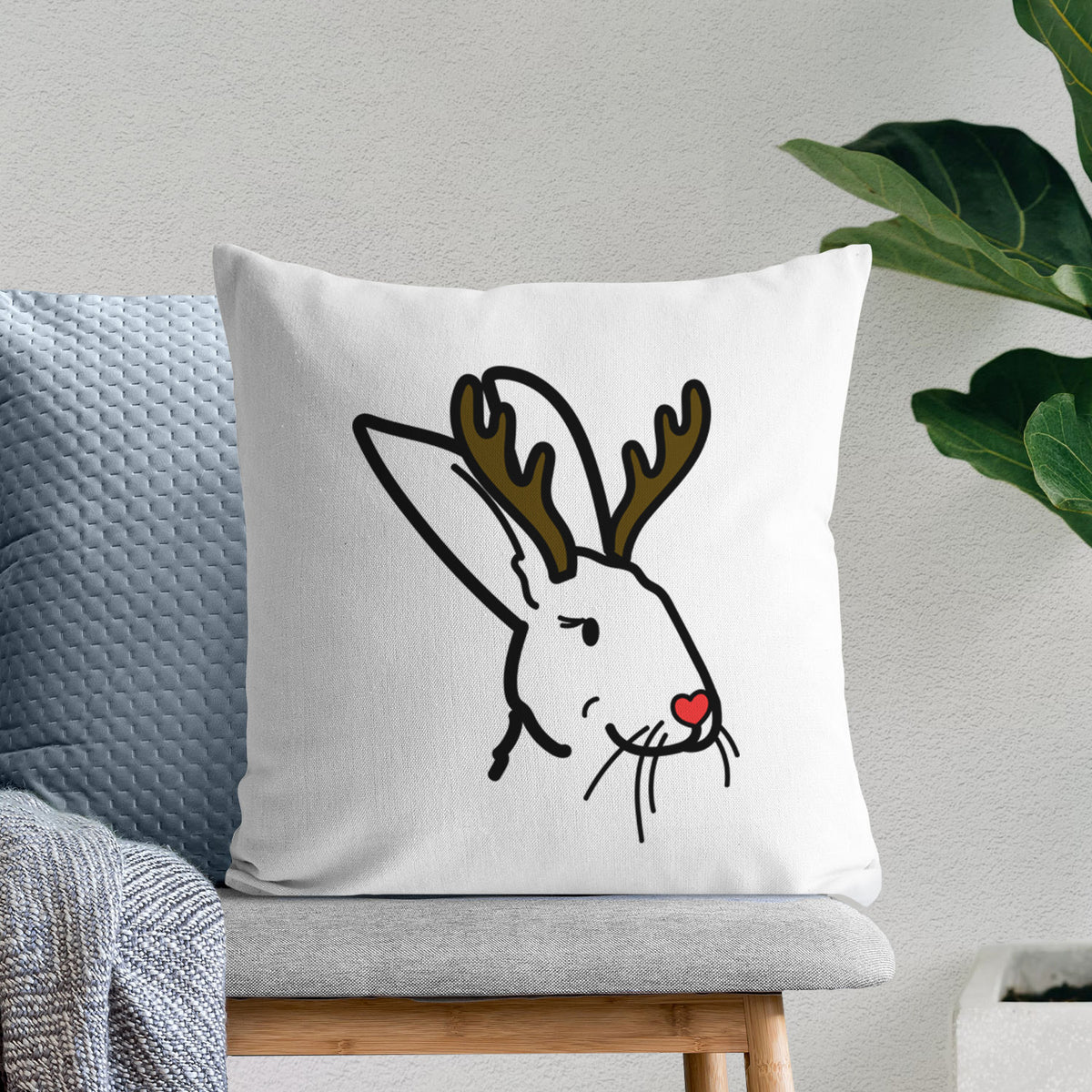 Love Always Rex Rabbit - Betsy -  Throw Pillow Cover