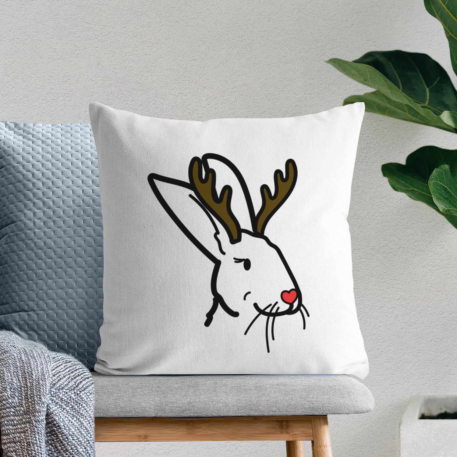 Love Always Rex Rabbit - Betsy -  Throw Pillow Cover