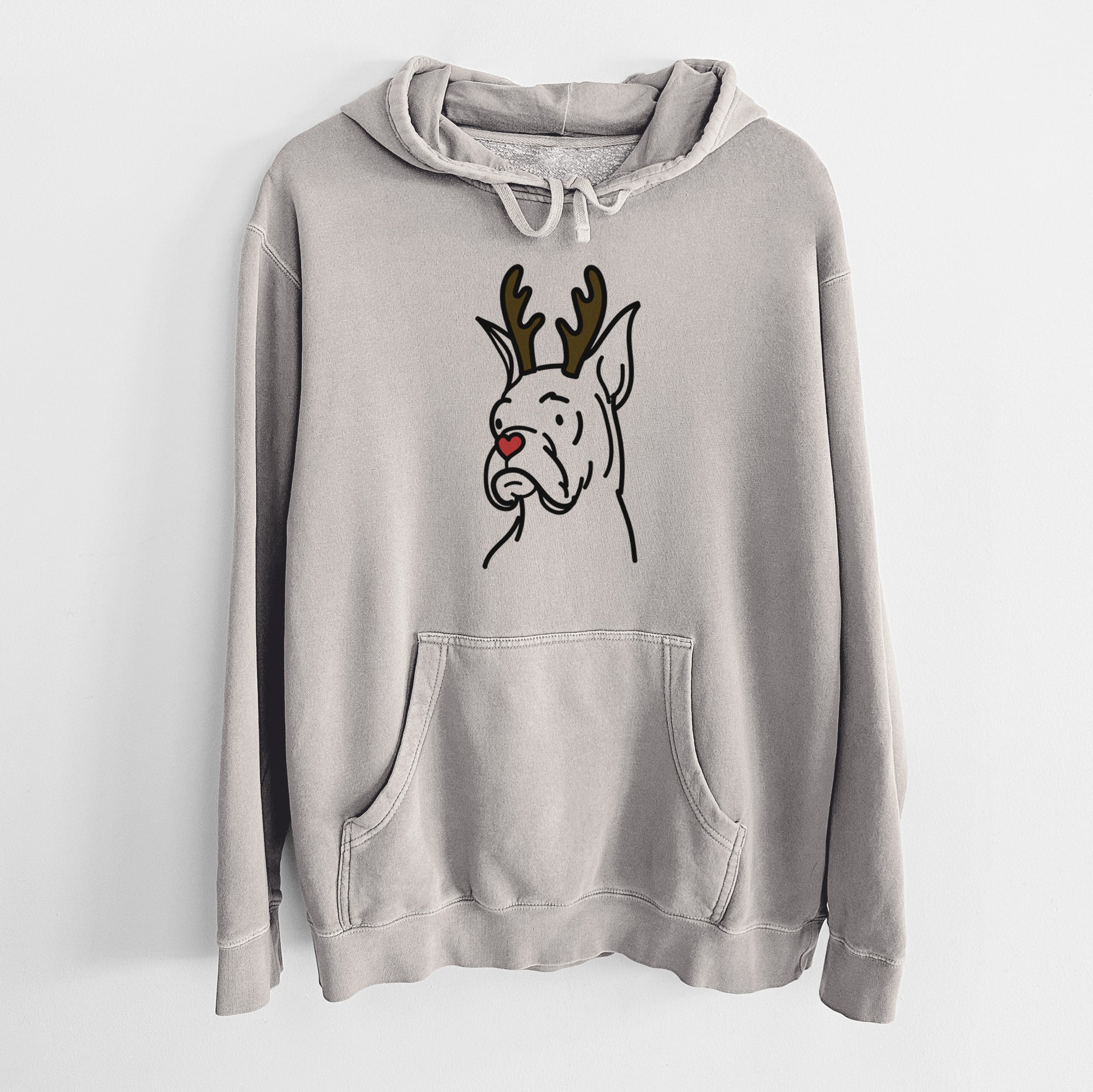 Red Nose Rescue Boxer - Billy - Unisex Pigment Dyed Hoodie