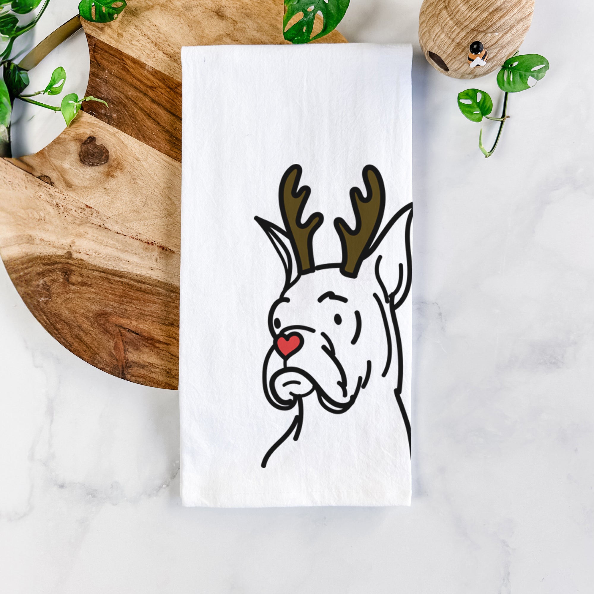 Red Nose Rescue Boxer - Billy - Tea Towel