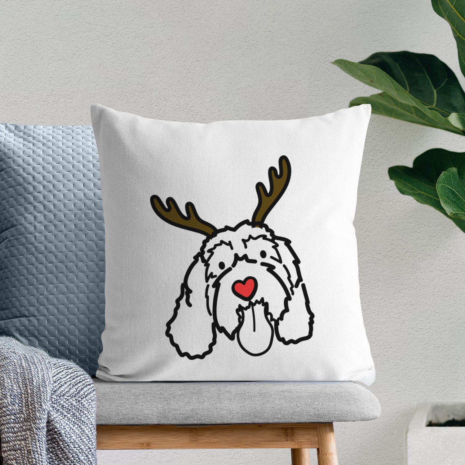 Love Always Portguese Water Dog - Bo -  Throw Pillow Cover