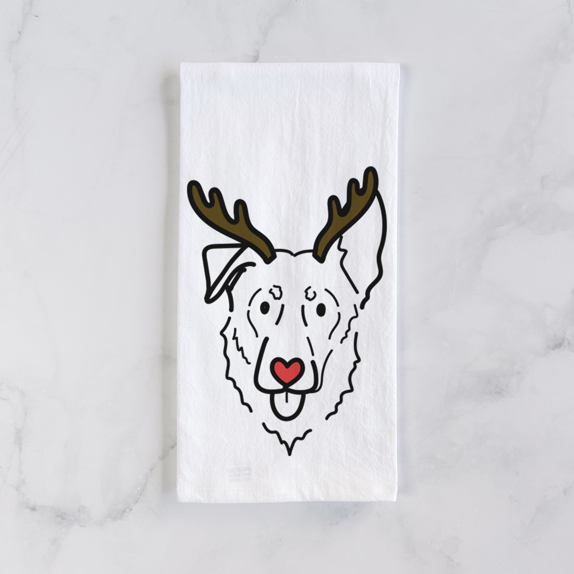 Red Nose Shepherd Mix - Bodhi - Tea Towel